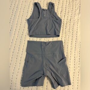 Workout Top and Biker Shorts Set